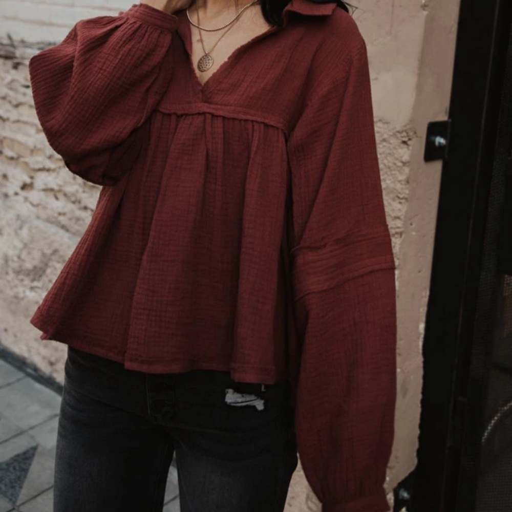 Böhme, Dylan Babydoll Top, size Small